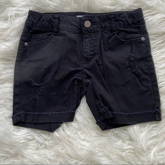 Epic Threads Black Distressed Cuffed Jean Shorts - Picture 1 of 7